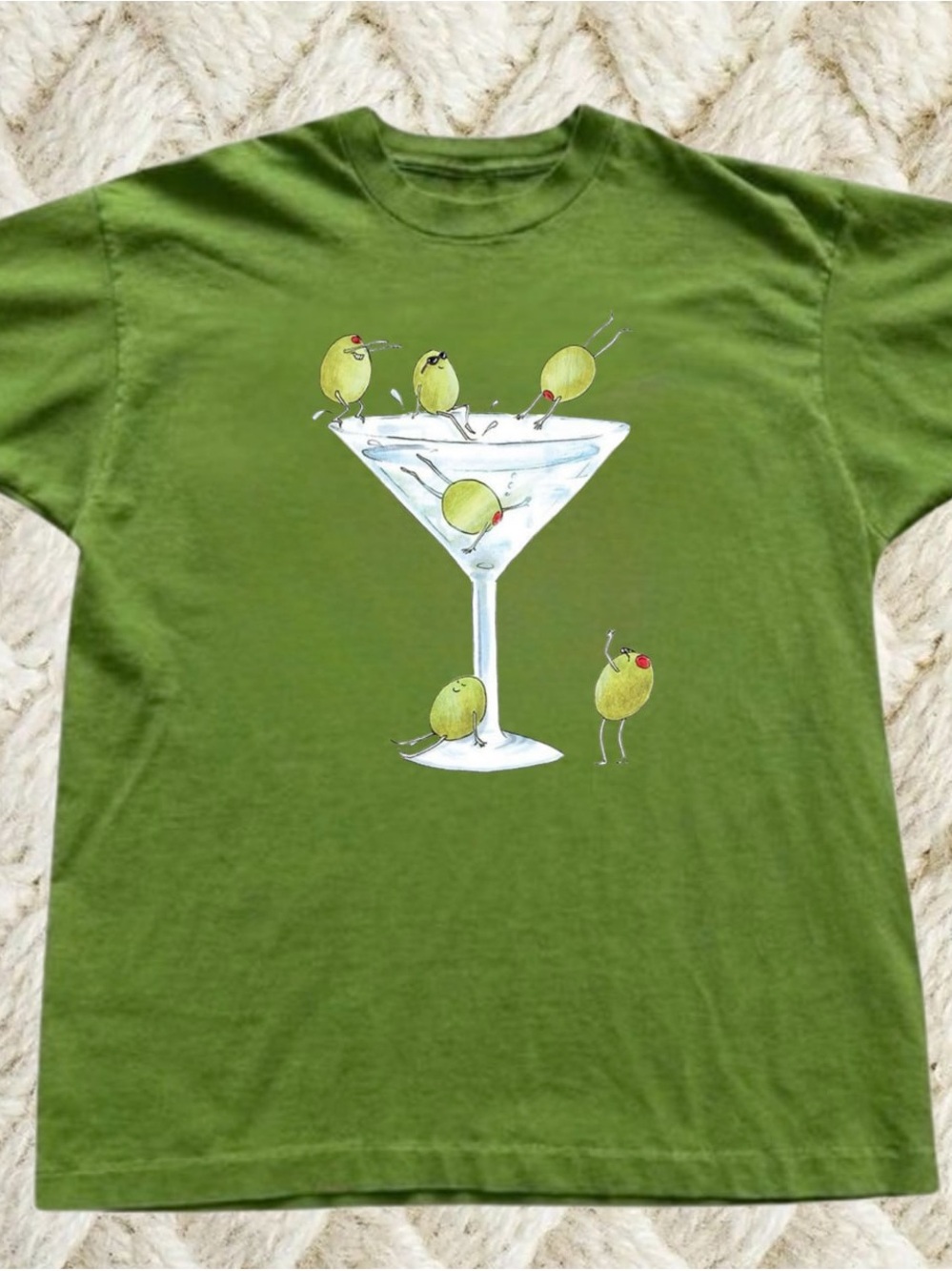 Gildan Olive Green Frog Graphic Tee
